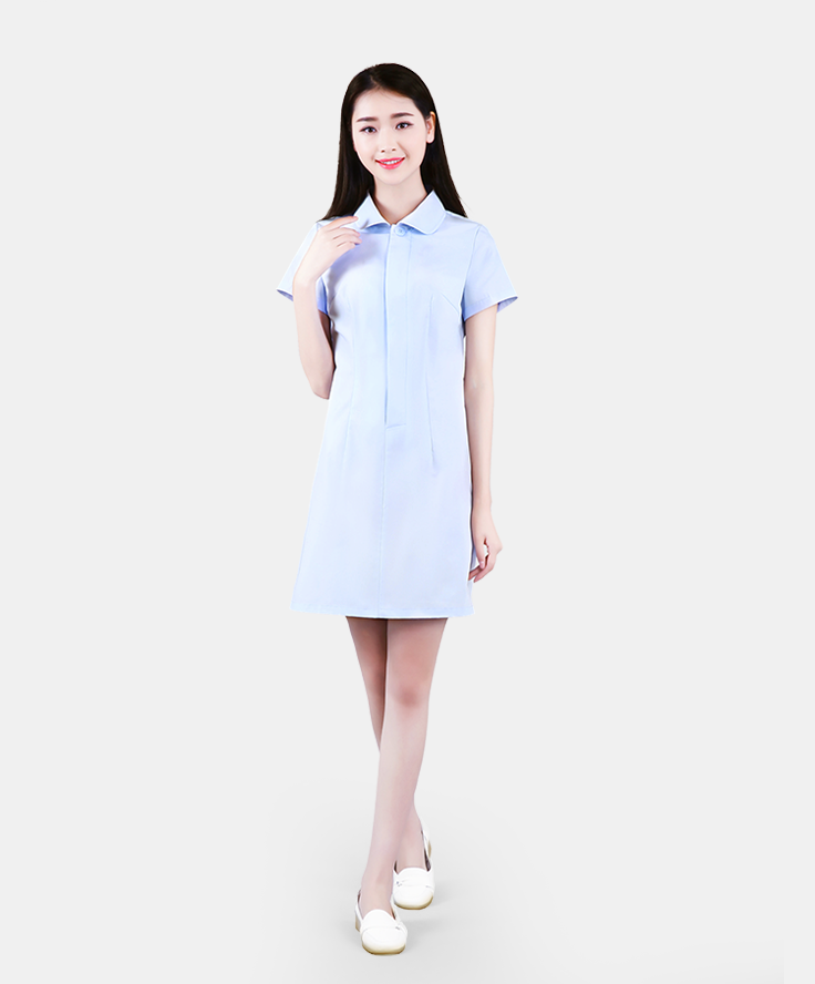 短袖長裝護士服